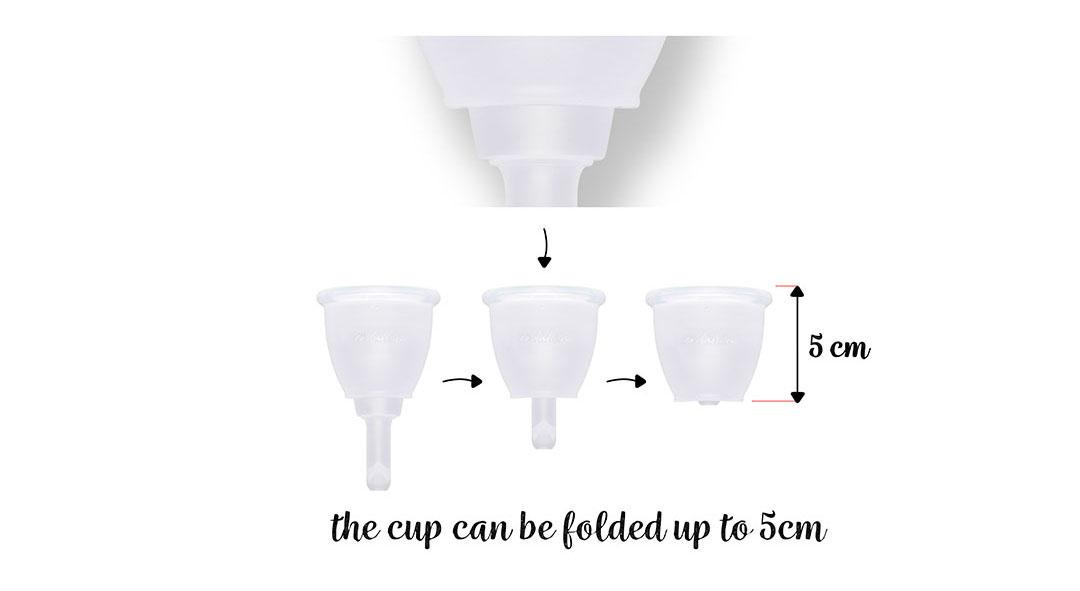 LUNACUP menstrual cup evolution folding mechanism