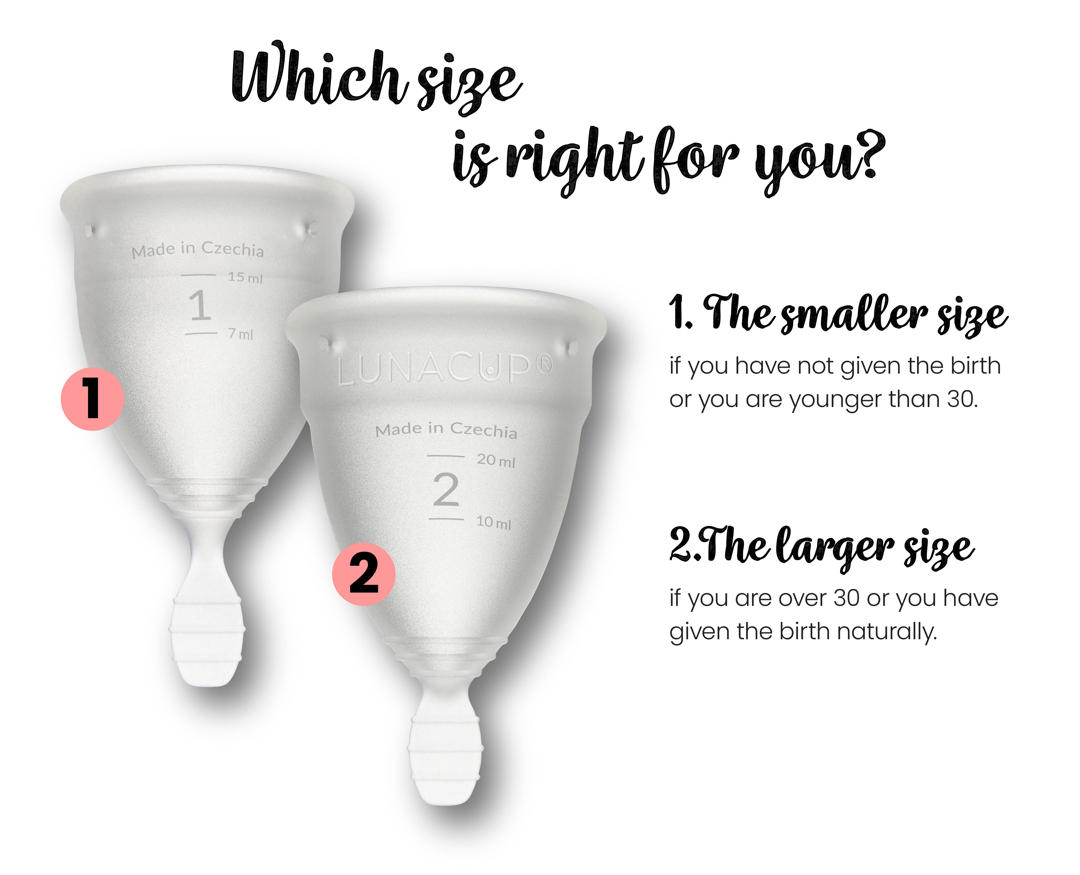 LUNACUP menstrual cup how to choose a size